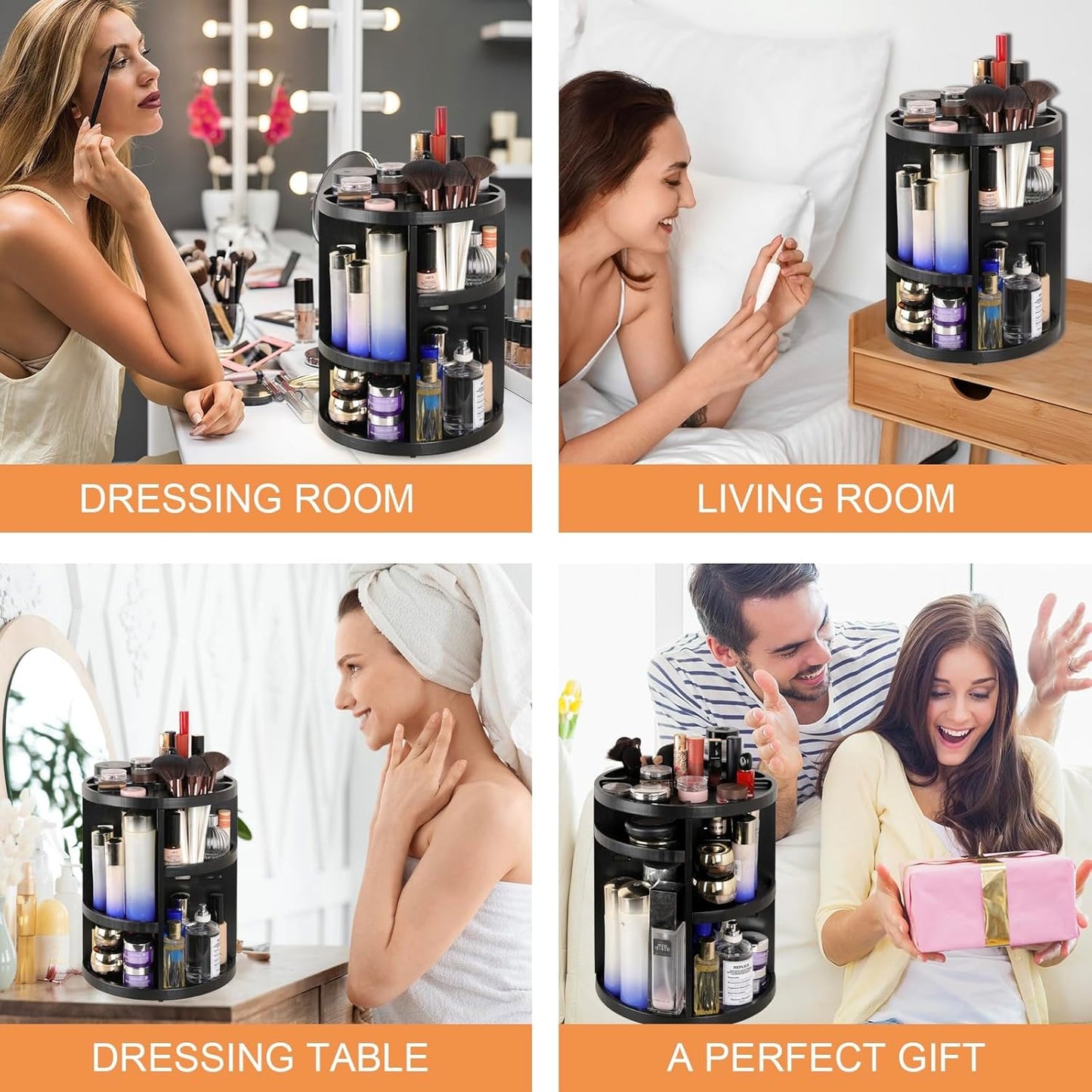 Cosmetics 360° Rotating Makeup Organizer