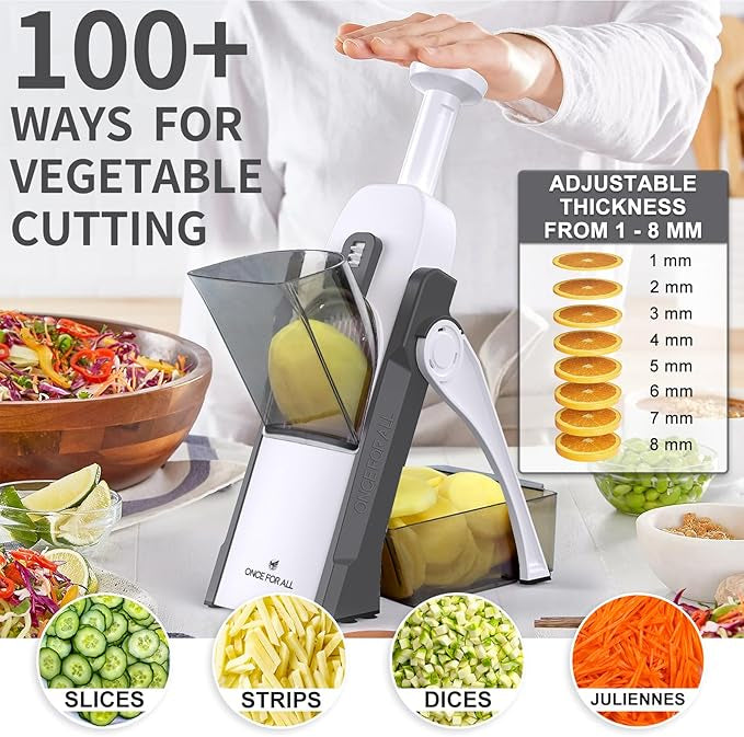 5-in-1 Adjustable Vegetable Chopper & Slicer