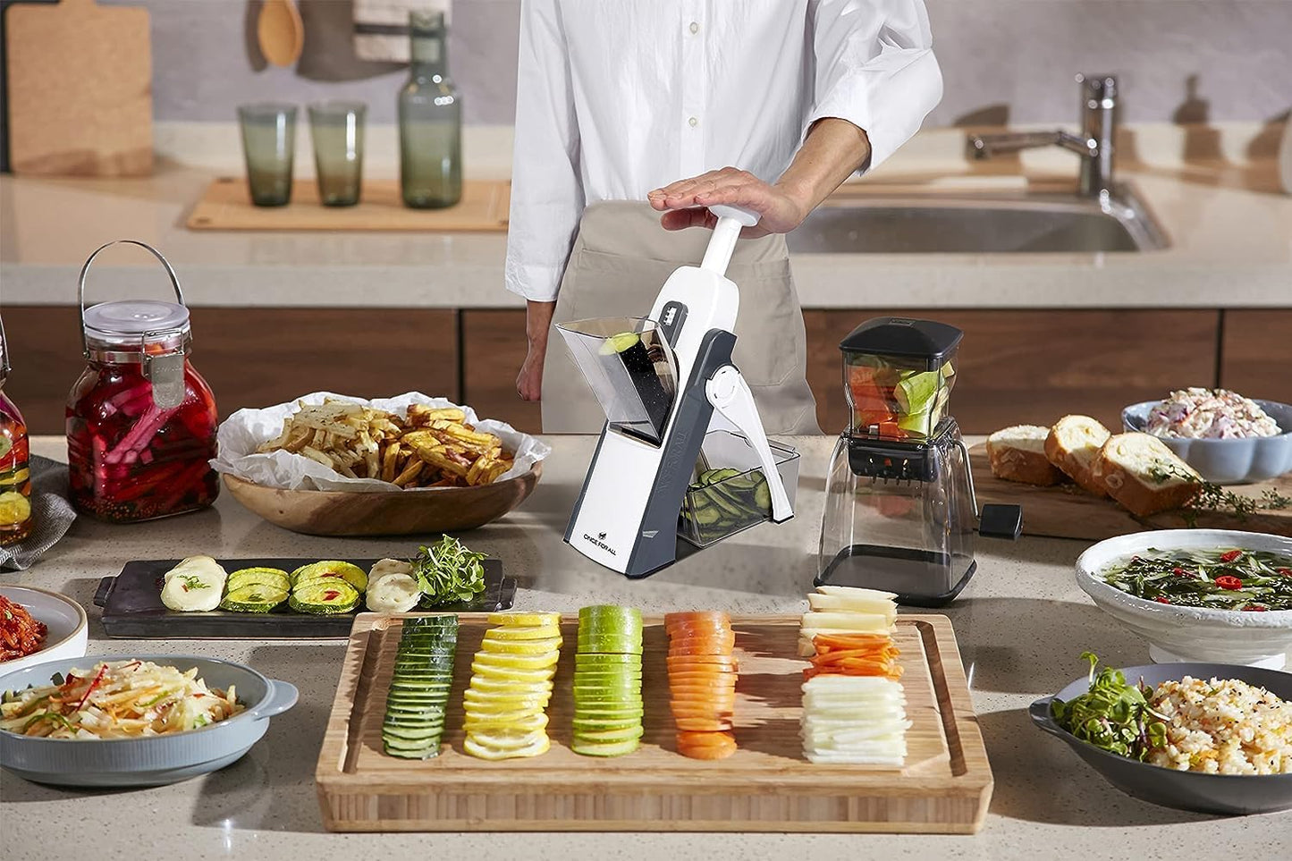 5-in-1 Adjustable Vegetable Chopper & Slicer