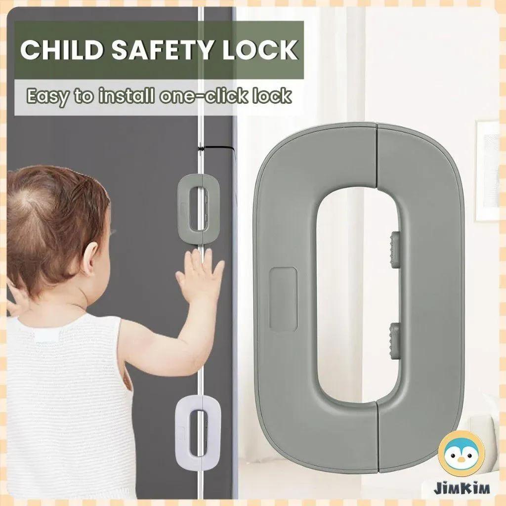 🔒 White Fridge Lock | One-Hand Use